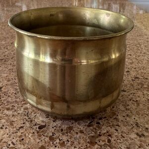 Vintage Planter Pot F.T.D.A. 1986 Made in Holland Light Brass Gold Tone